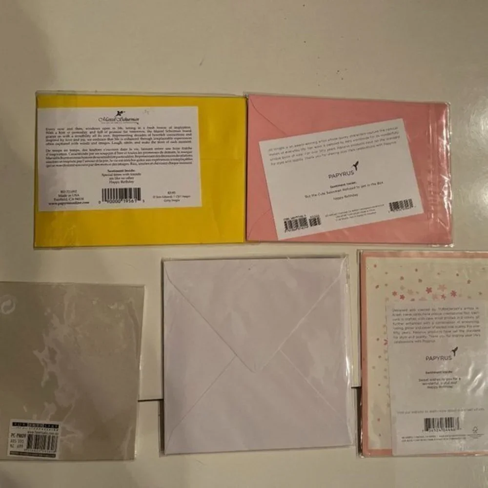 Birthday Greeting Cards (Lot of 5‎ New Cards)